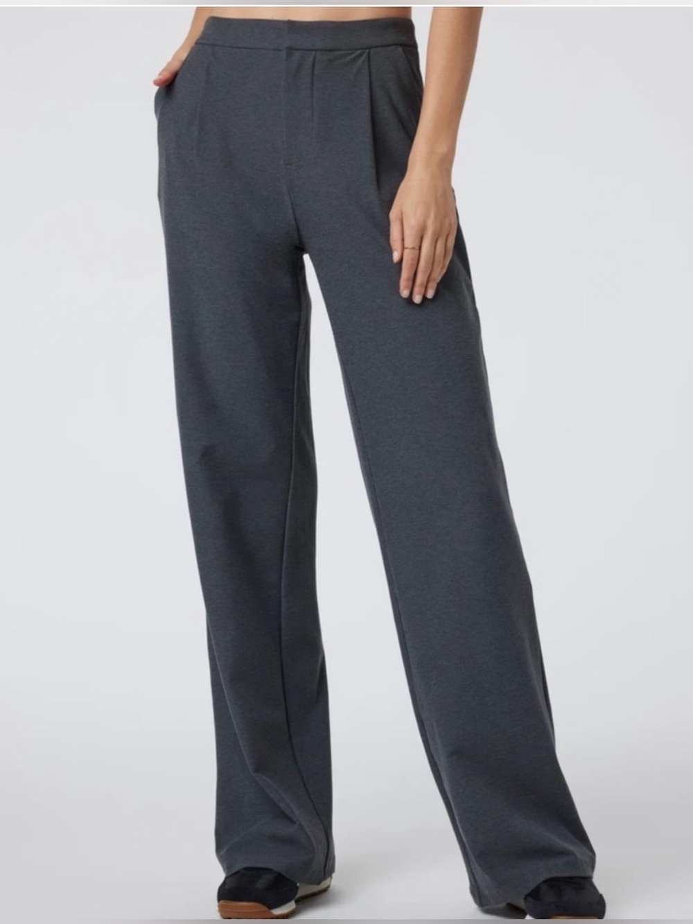 Vuori Elevation Trouser Wide Leg Pants Dark Charcoal Grey Women Size XS VW4089